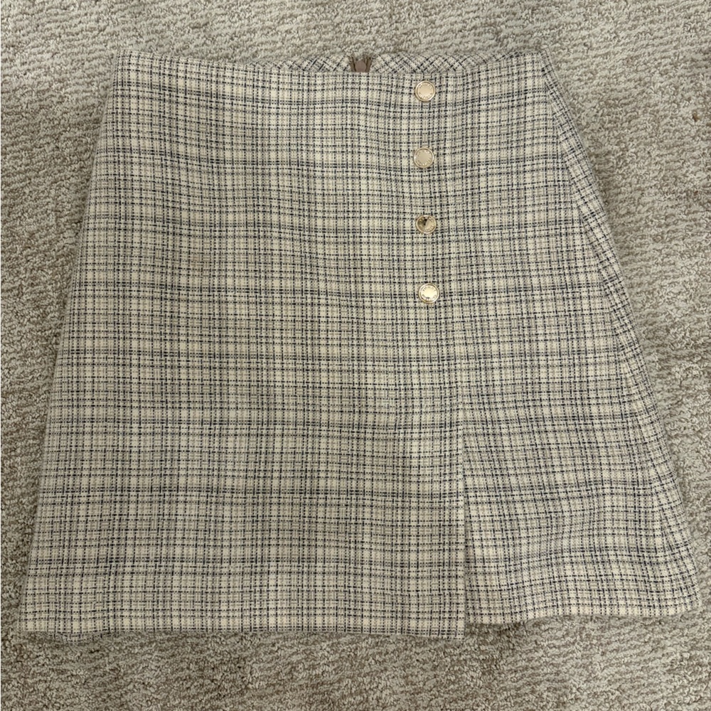 Tommy Hilfiger Beige Plaid Skirt